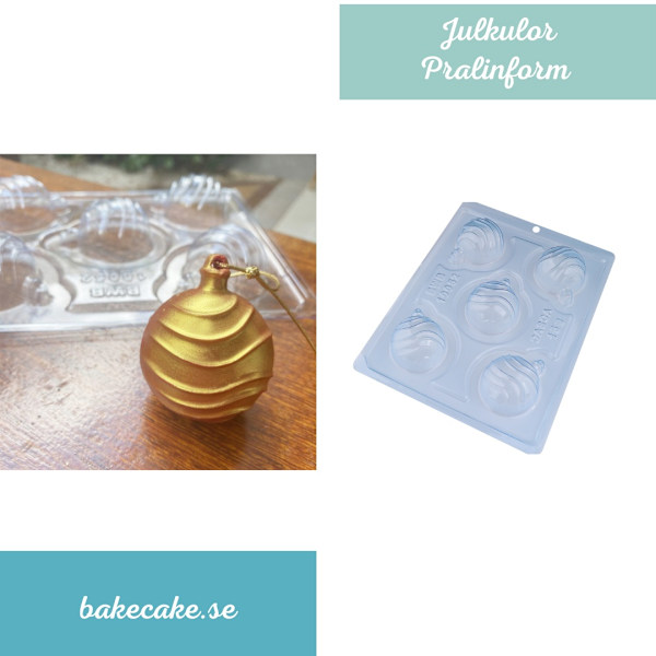 Pralinform Julkulor Chokladform - BWB 10052 - Special 3 Part Mold Transparent