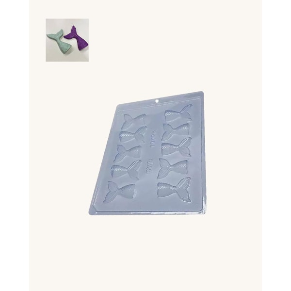 BWB Simple Mold -Aplique Cauda da Sereia 10026  - Pralinform Sjöjungfrustjärt Transparent