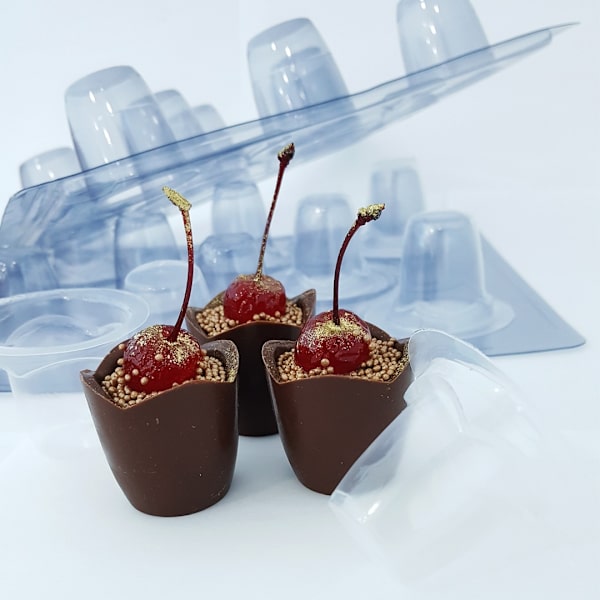 Pralinform Kupol Kopp Chokladform - BWB 9408 - Special 3 Part Mold Transparent