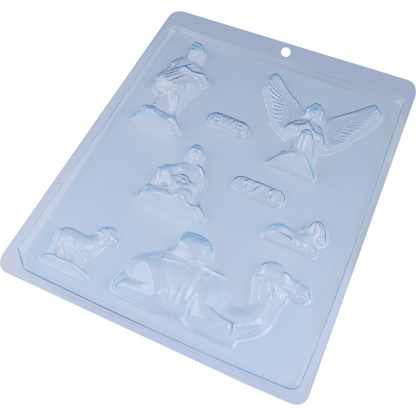 Pralinform Julkrubba figurer - Chokladform - BWB 171 Transparent