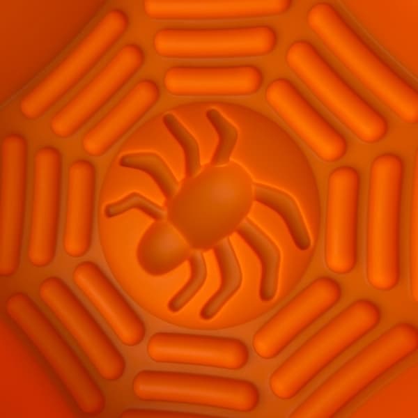 Halloween Silikonform Spindelnät - Stor Bakform Orange
