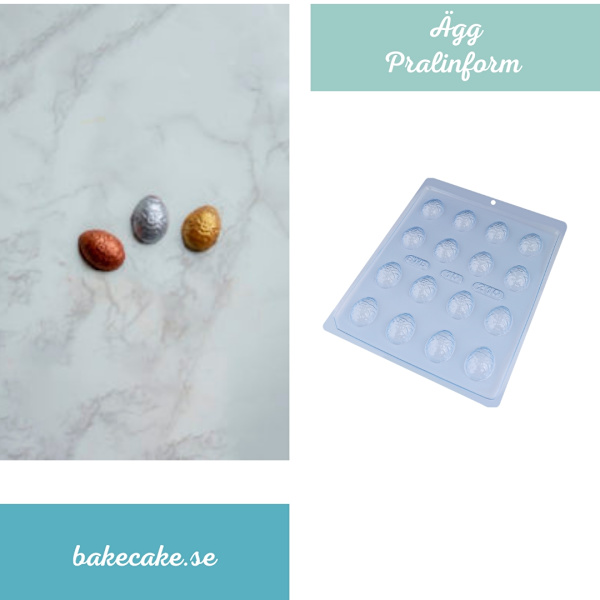 Pralinform Små Ägg Chokladform - BWB 210 Transparent