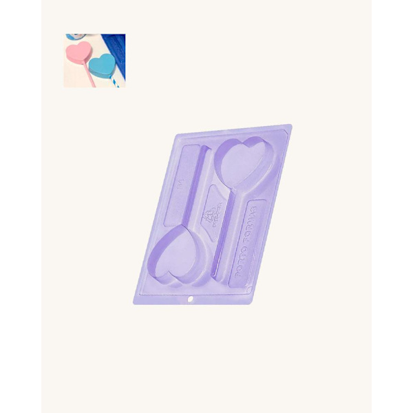 Pralinform Hjärta Klubba Chokladform - Porto Formas 64 - Special 3 Part Mold Transparent