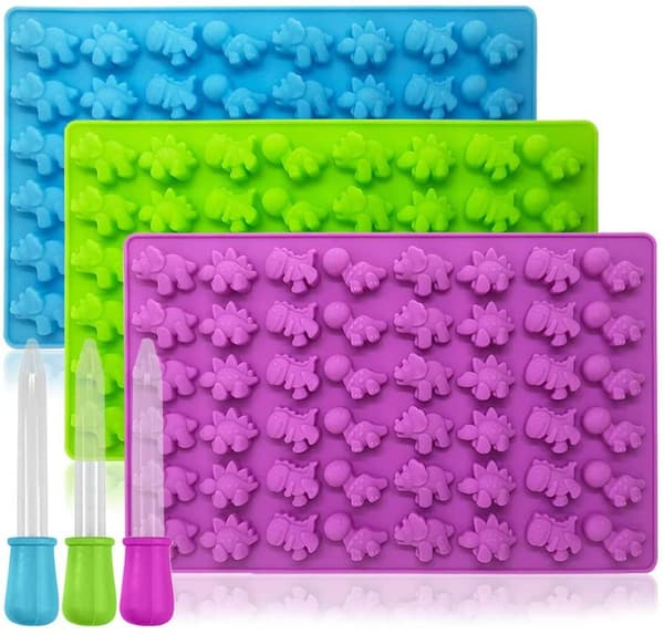 Silikonform - Mini Dinosaurier Lila | 48st Lila