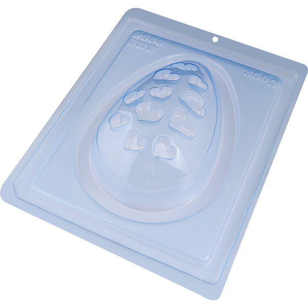Pralinform Mönstrat Ägg 350g - Chokladform - BWB 9558 - Special 3 Part Mold Transparent