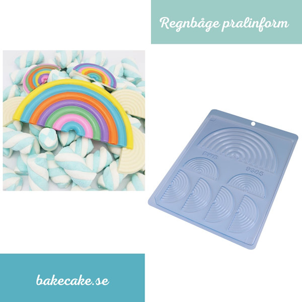 Pralinform Regnbåge Chokladform - BWB 9385 Transparent