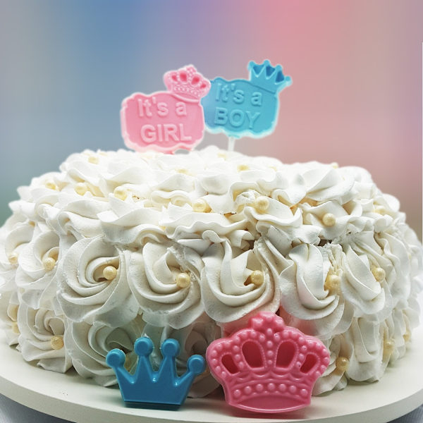 Pralinform Ny Född Pojke, Flicka - Babyshower - It's a Boy, Girl - BWB 9659 Transparent