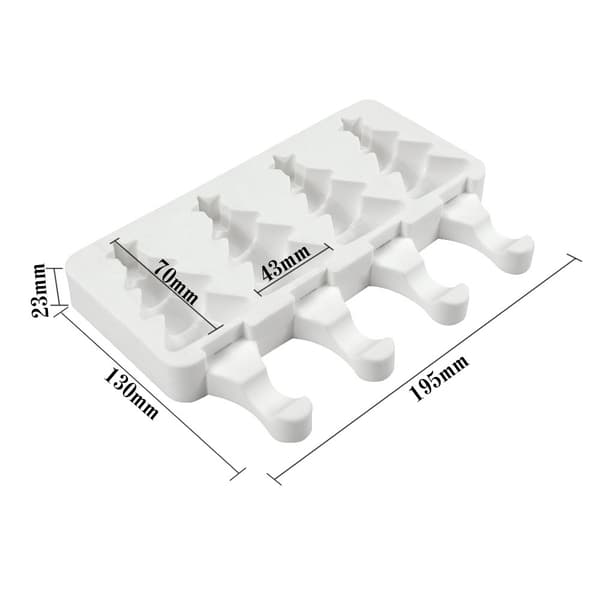 Julgran Cakesicles Silikonform - Bakecake Vit