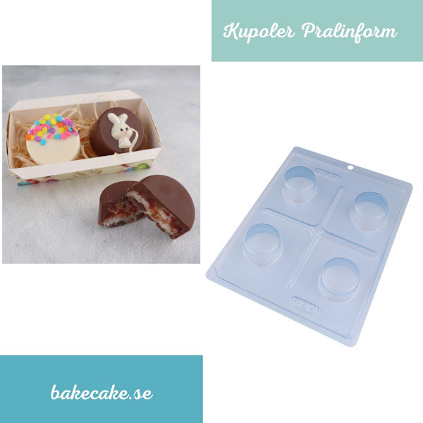 Pralinform Kupol Chokladform - BWB 829 - Special 3 Part Mold Transparent