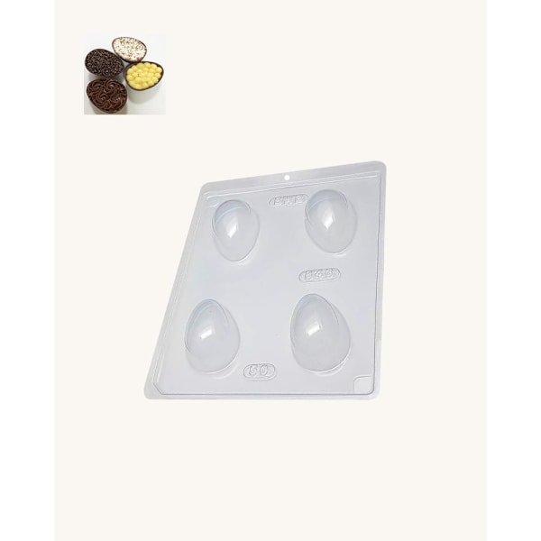 BWB 846 - Pralinform Ägg 50g - Special 3-Part Mold Transparent