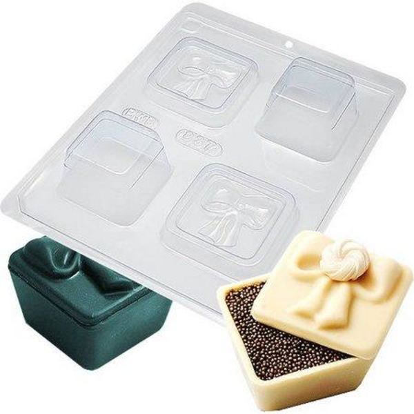 Pralinform Låda med Rosett - BWB 837 - Special 3 Part Mold Transparent