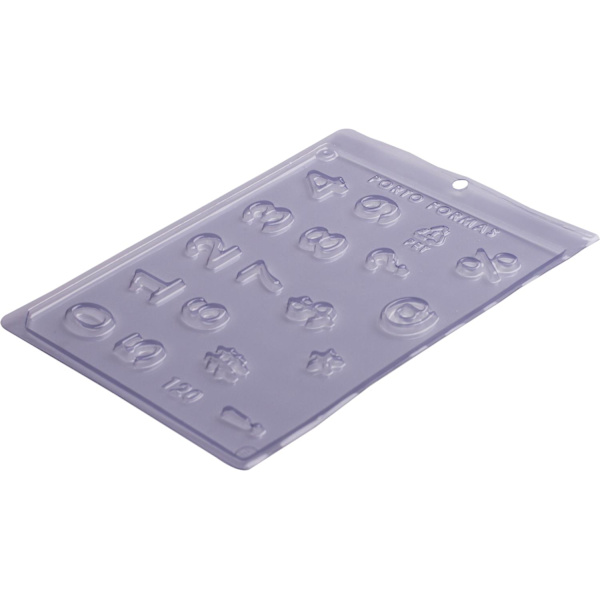 Pralinform Siffror & Symboler Chokladform - Porto Formas 120 Transparent