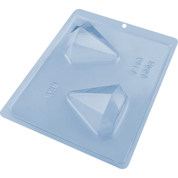 Pralinform Diamant 100g - BWB 1416 - Special 3 Part Mold Transparent