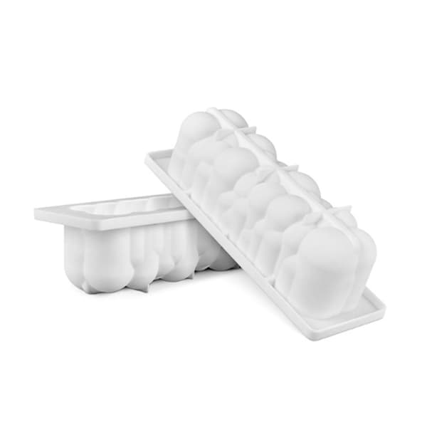 3D Bolle avlång SIlikonform  Bubble Mousseform Bubblig multifärg