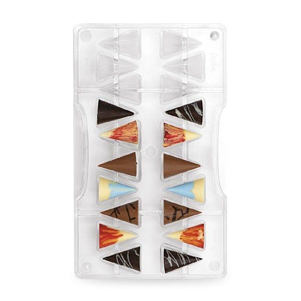 Koner Pralinform 20st Praliner Polykarbornt Chokladform - Decora multifärg