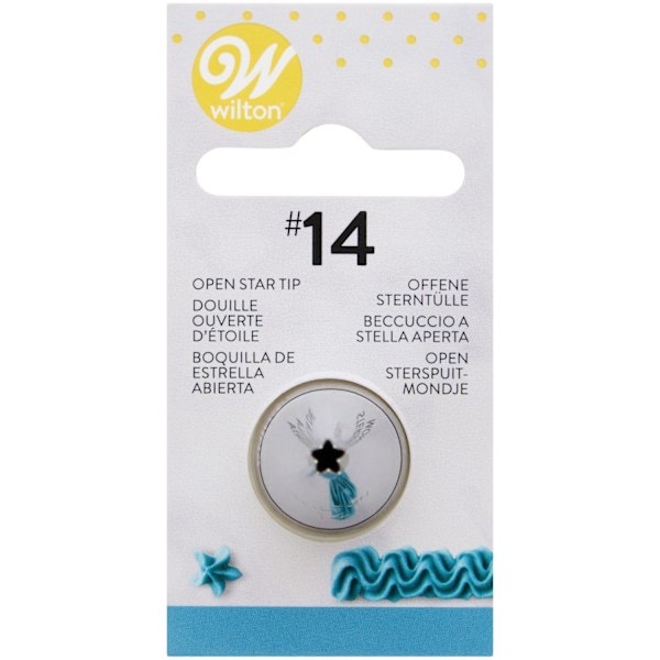 Wilton Decorating Tip #014 Open Star Carded Vit