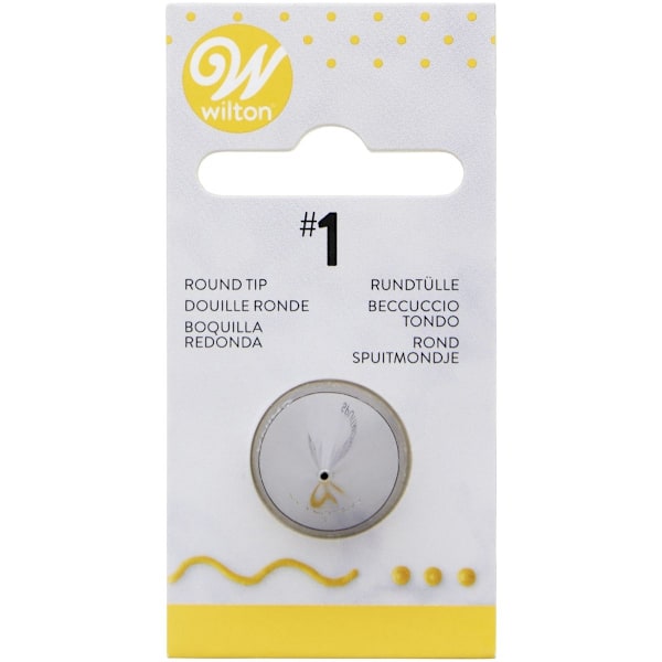 Wilton Decorating Tip #001 Round Carded Gul