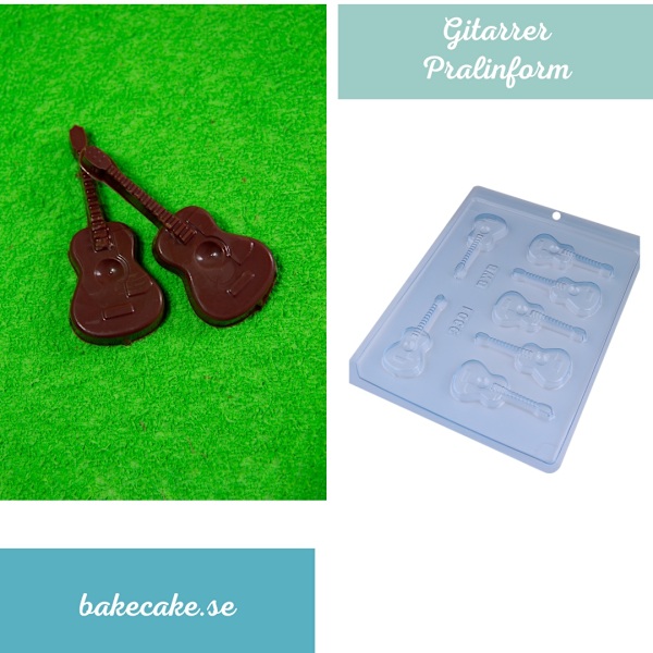 Pralinform Gitarr Chokladform - BWB 9301 Transparent