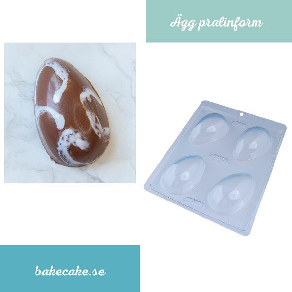 Pralinform Ägghalvor 100g Chokladform - BWB 140 Transparent
