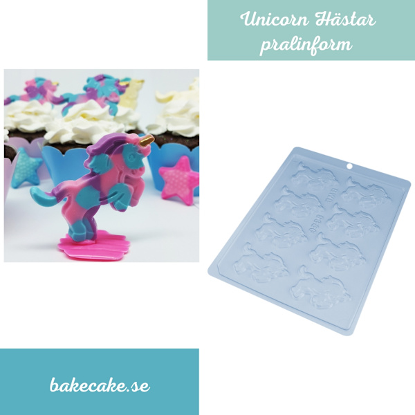 Pralinform Unicorn Häst Chokladform - BWB 9386 Transparent
