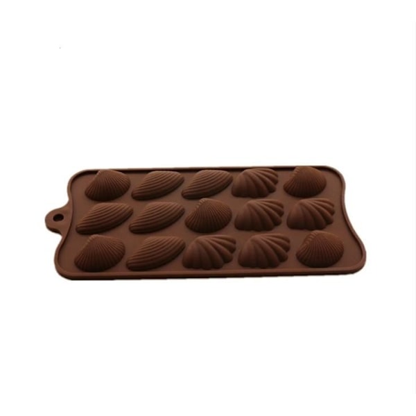 Shells Snäckor Olika 15st Pralin Silikonform Form Choklad Brun