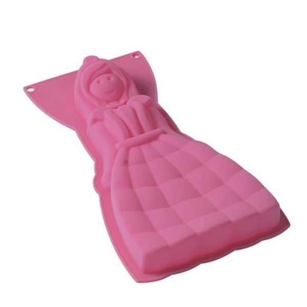 Stor Princessa Flicka Silikonform Bakform multifärg