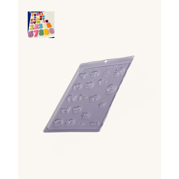 Pralinform Siffror & Symboler Chokladform - Porto Formas 120 Transparent