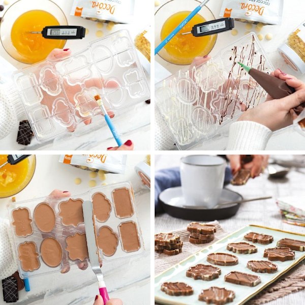 Chokladform Pralinform Tablett Plaketter Polykarbonat - Decora Transparent