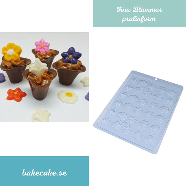 Pralinform Blomma Chokladform - BWB 9704 Transparent