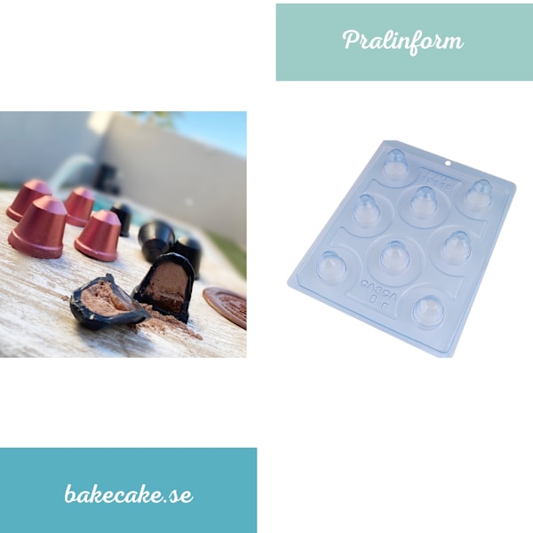 Pralinform Kupol Chokladform - BWB 10119 - Special 3 Part Mold Transparent