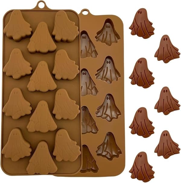 Silikonform för Spöken – 12 Spöken Halloween silikonform