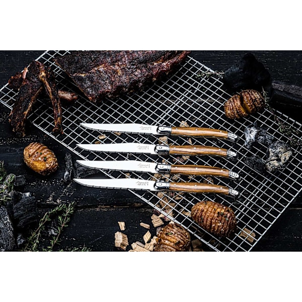 Grillknivar Laguiole Wood SET 6 SdV Brun