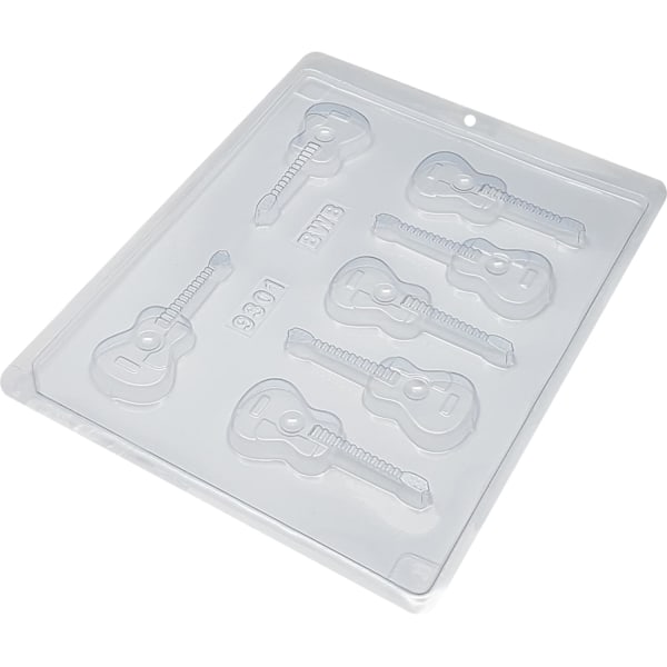 BWB Simple Mold - 9301 Pralinform Gitarrer Chokladform Transparent