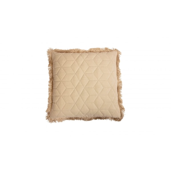 Day quilted velvet cushion fringes Ben vit