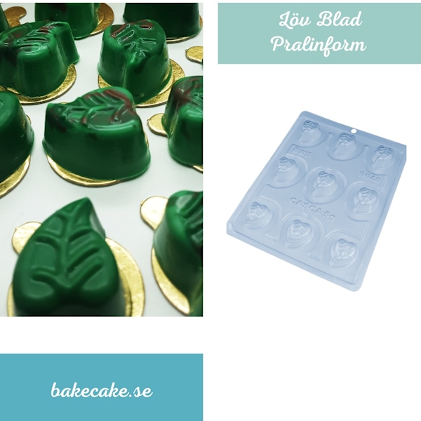Pralinform Löv Blad Chokladform - BWB 9640 - Special 3 Part Mold Transparent