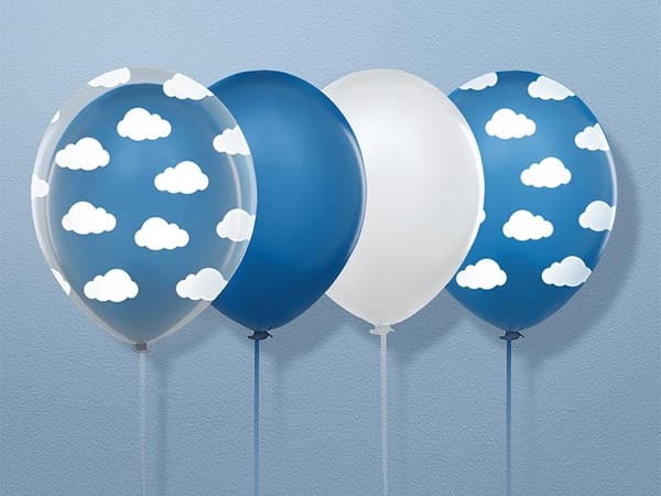 Ballonger Moln - Blå 30cm Blå