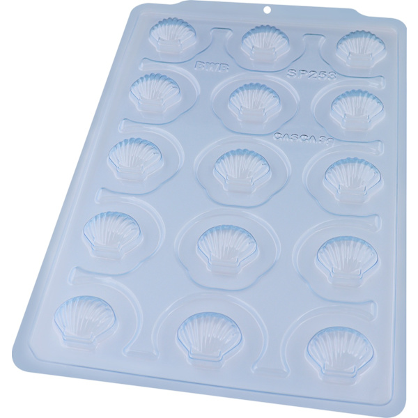 Pralinform Snäckskal Chokladform - BWB 3512 - SP 253 - Special 3 Part Mold Transparent
