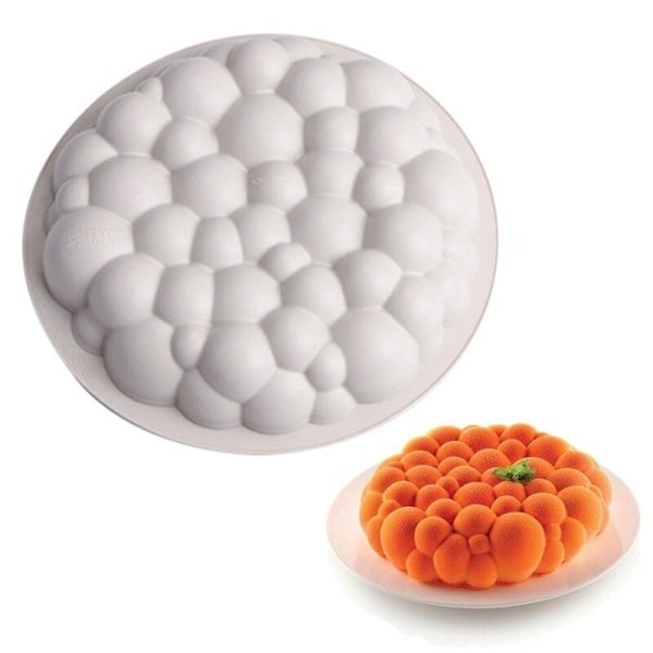Silikonform Mousseform Bubblig Chokladform Vit