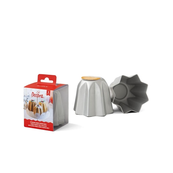 Pandoro Mini Form 3-Pack, Bakform Aluminium - Decora multifärg