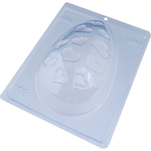 Pralinform Mönstrat Ägg 500g - Chokladform - BWB 9552 - Special 3 Part Mold Transparent