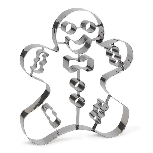 Pepparkaksgubbe Kakmått Utstickare Gingerbread Men 21cm Patisse Silver