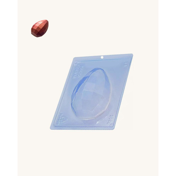 Pralinform Mönstrat Ägg 350g - Porto Formas 93 - Special 3 Part Mold Transparent
