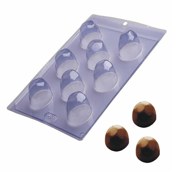 Pralinform Mönstrad Kupol - Chokladform - Porto Formas 506 Transparent