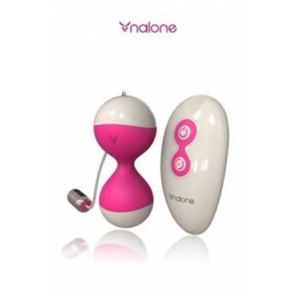 Fjärrstyrd vibrerande kula - Nalone - Miu Miu - 7 vibrationslägen - Mjuk silikon - 100 % vattentät Vit