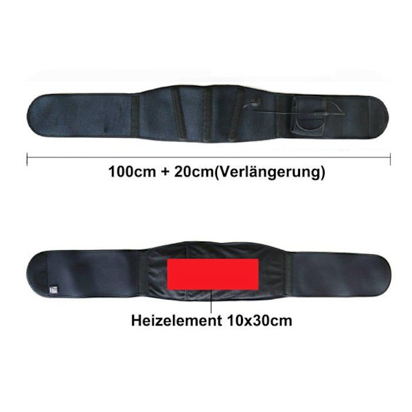 Mobil fjärrinfraröd (FIR) Värmebälte Batteridriven
