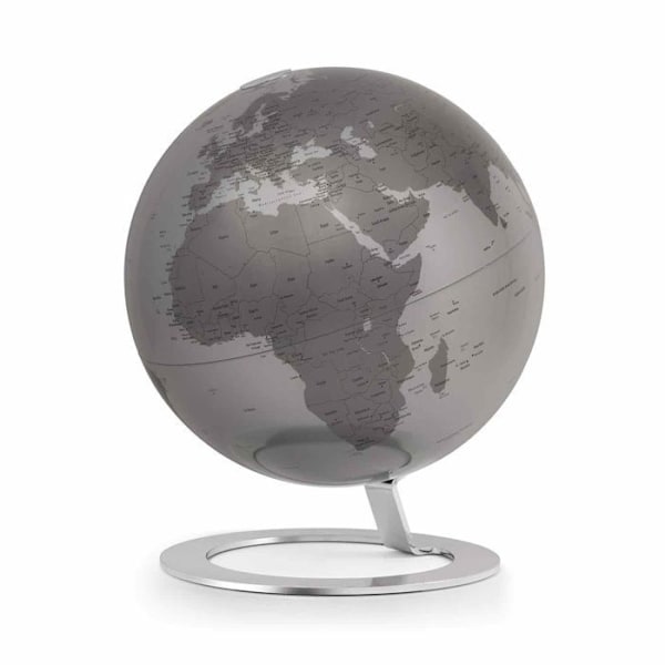 Iglobe lysende terrestrisk globus Ø 25 cm - Sølv Grå
