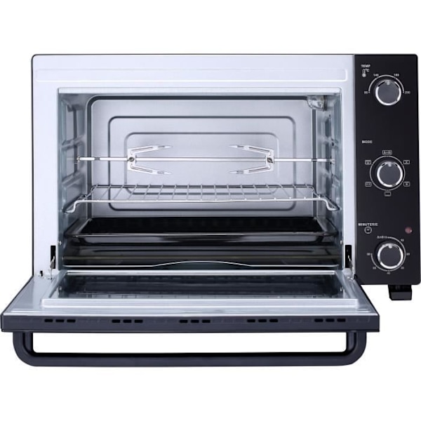 CONTINENTAL EDISON CEMF46B3 - Elektrisk miniovn 46L sort - 1800W - Rotisserie, Naturlig konvektion