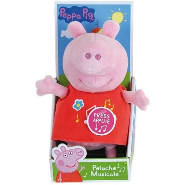 PEPPA PIG Musical pehmo ± 20 cm rött och rosa