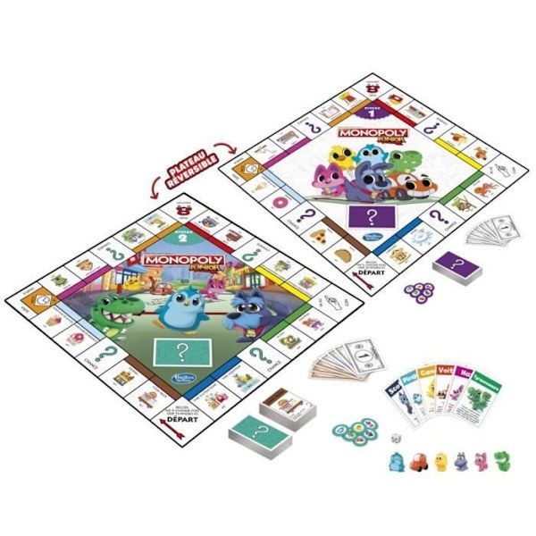 Monopoly Junior 2 in 1 - Lasten lautapeli Flerfärgad