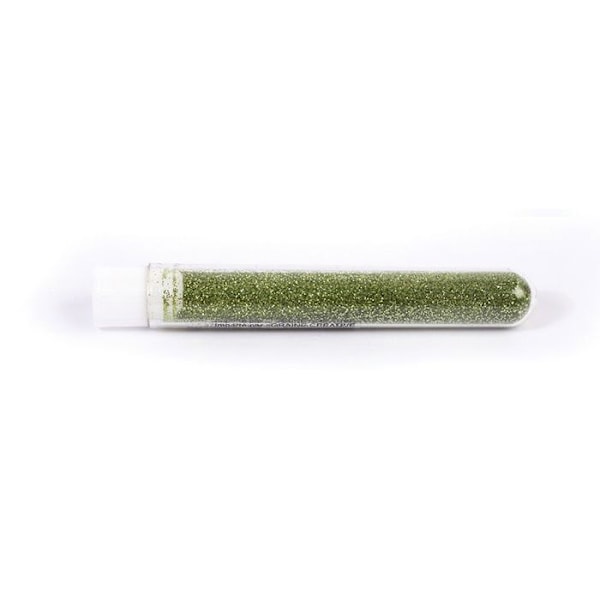 Biologiskt nedbrytbart glitterpulver 2,7 g - khakigrönt Grön